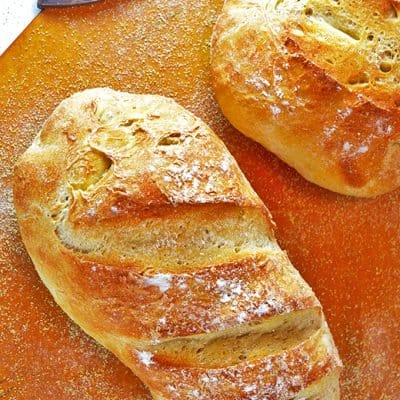 homemade crusty bread