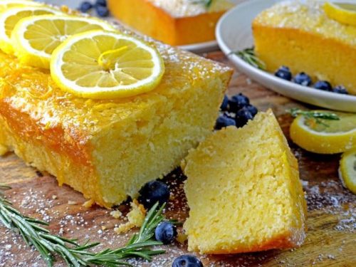 Lemon Loaf Cake Recipe With Rosemary Infused Lemon Glaze