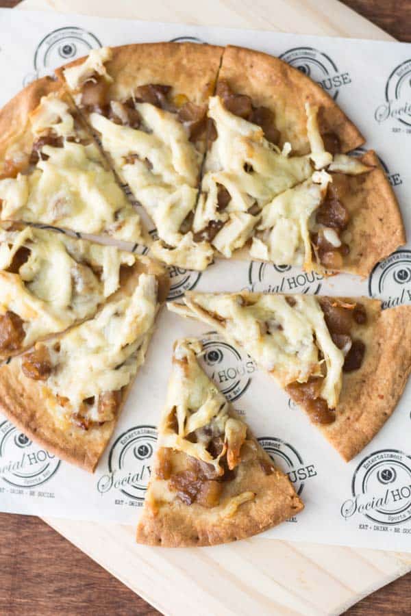 Chicken Flatbread Pizza is the perfect end of summer pizza creation!