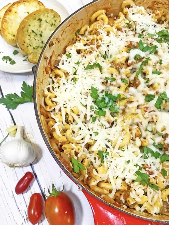 We make our sloppy joe and mac and cheese in a le creuset pan.