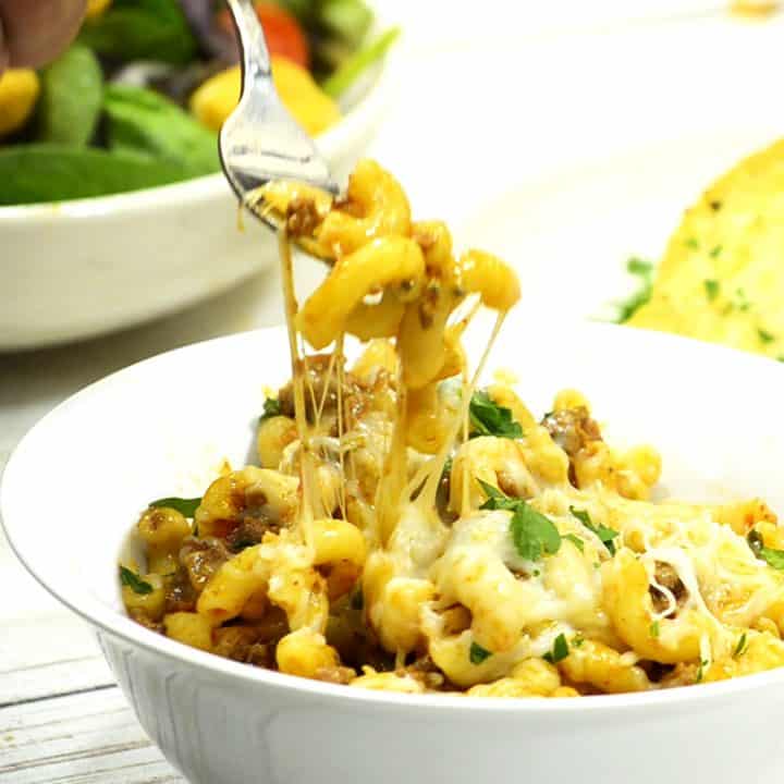 Sloppy Joe Mac and Cheese 2 American Classics in 1 Delicious Dish