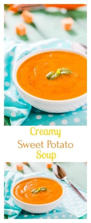 Curl up to a hot bowl of health and comfort, with this Creamy Sweet Potato Soup recipe.
