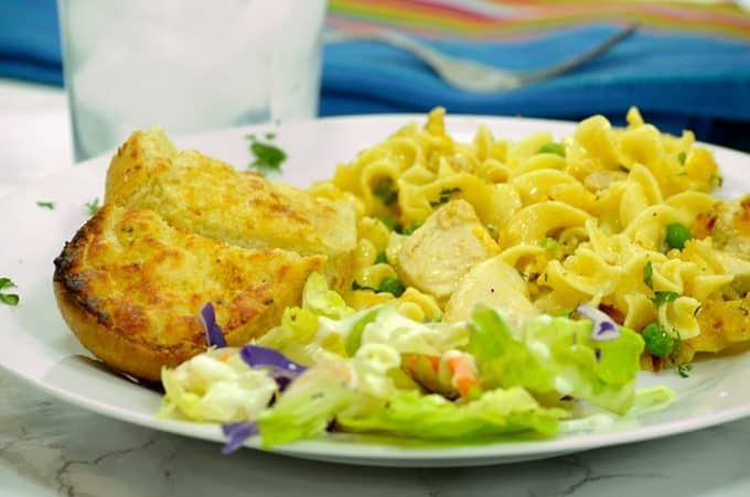 Plate of Chicken Noodle Casserole