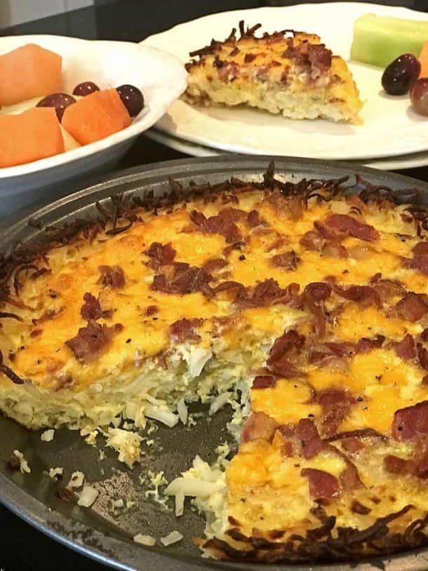 Hash Brown Quiche with Bacon Easy Breakfast Quiche Recipe