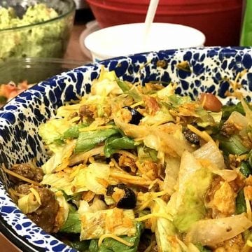 Dorito taco salad is a great joice for pot luck work ideas.