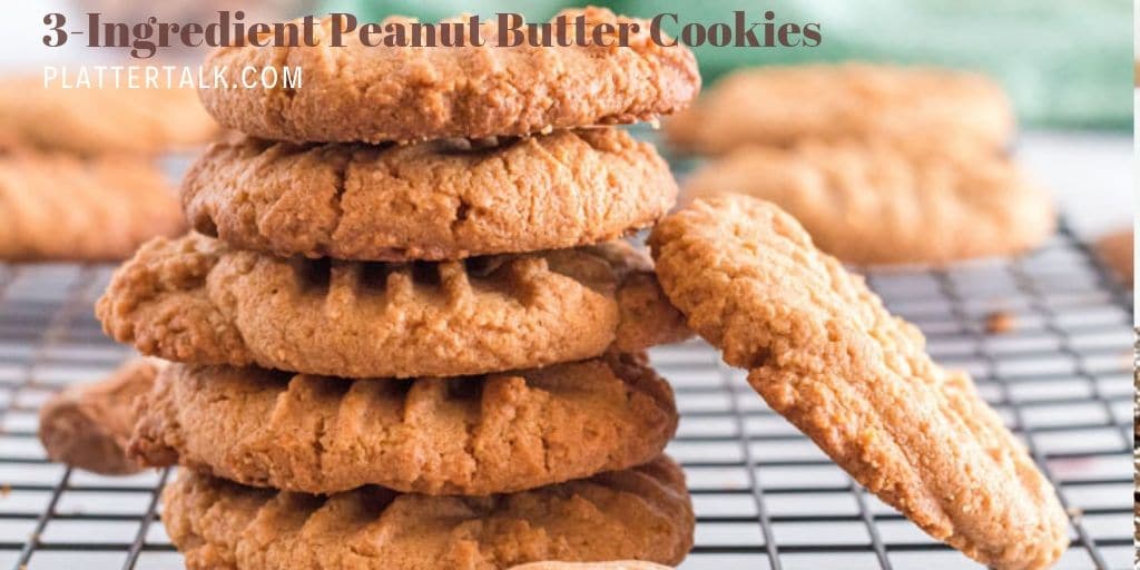 3 Ingredient Peanut Butter Cookies How To Make Cookies - 