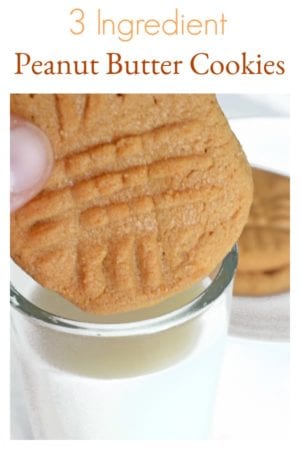3 Ingredient Old Fashioned Peanut Butter Cookies are easy enough for a kid to make. If you want to teach your kids how to make cookies, this is the cookie recipe for you. In fact, we've declared this easy cookie recipe a kitchen miracle!