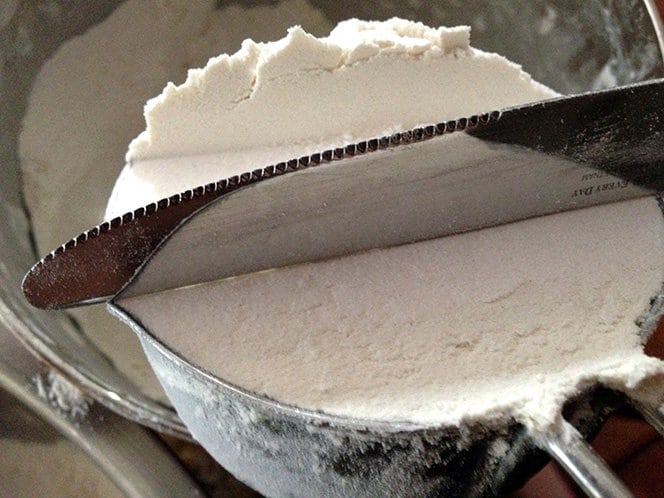 flour is used to help keep a cake from sticking to the pan.