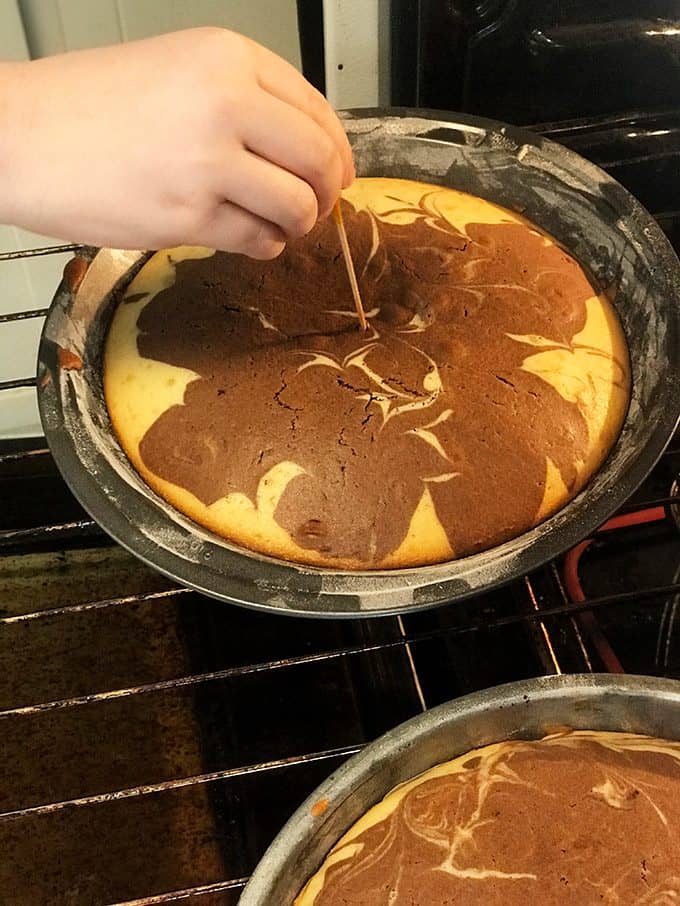 A cake in a pan