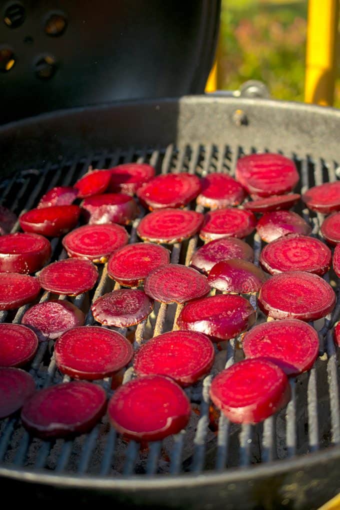 Sliced cooking on char grill