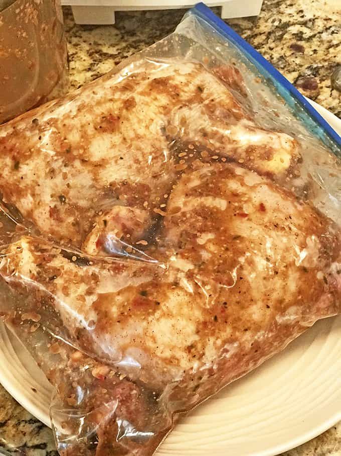 Marinate chicken for 24 hours before cooking.