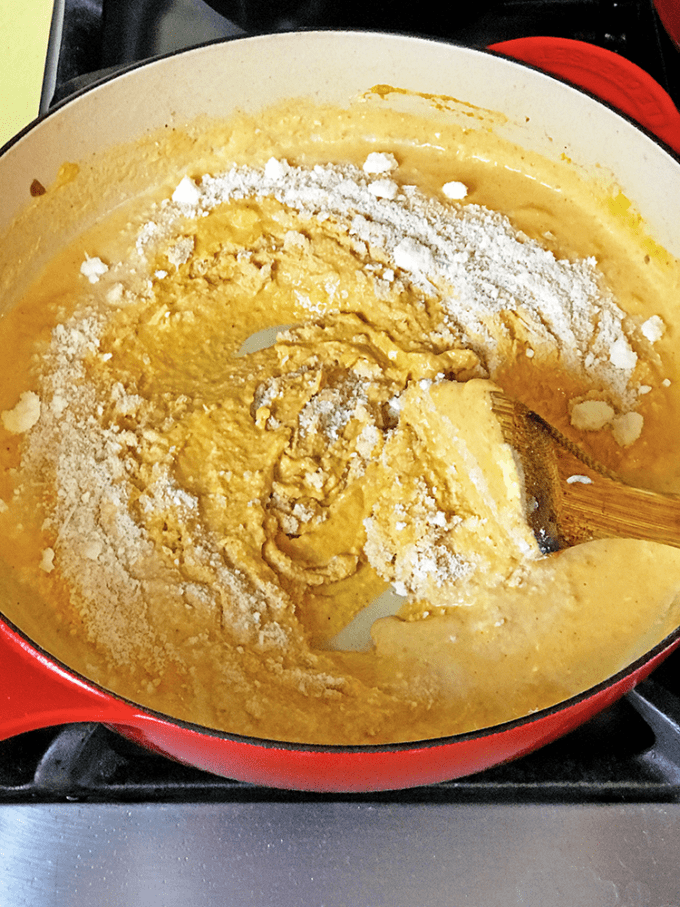 Parmesan cheese is added to this goncchi sauce recipe.
