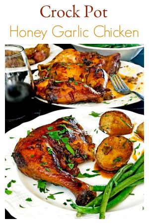 This honey garlic slow cooker chicken thighs recipe from Platter Talk uses just a few simple ingredients for an easy family meal, full of flavor and ease.