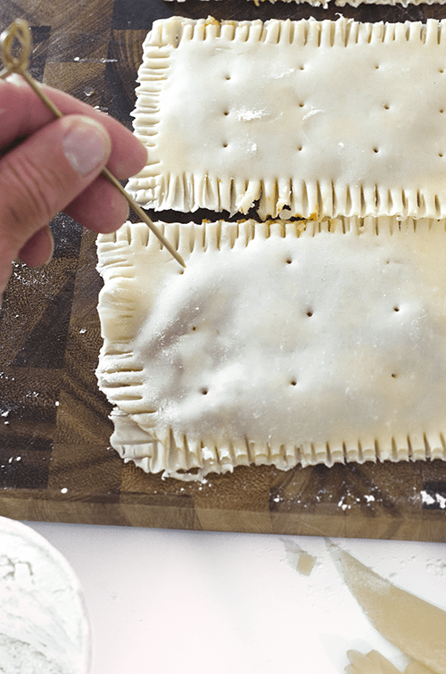 Make vents in the pop tarts using a tooth pick