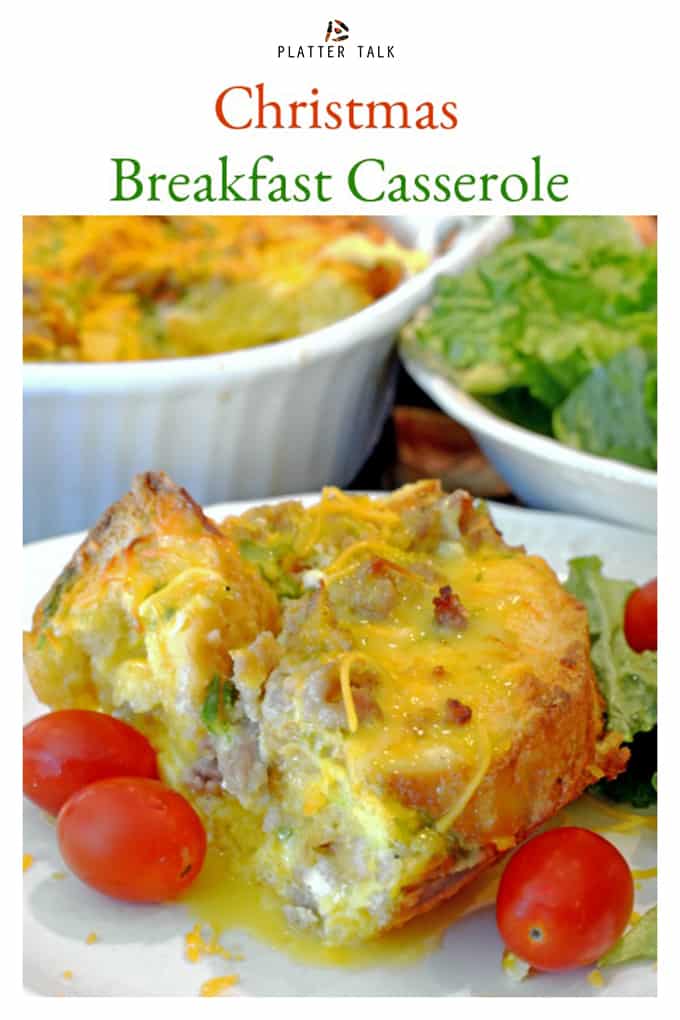 Christmas Breakfast Casserole- Overnight Breakfast Casserole Platter Talk