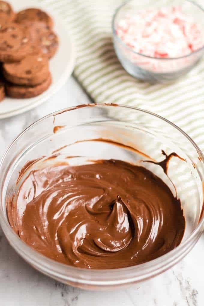 A bowl of chocolate batter