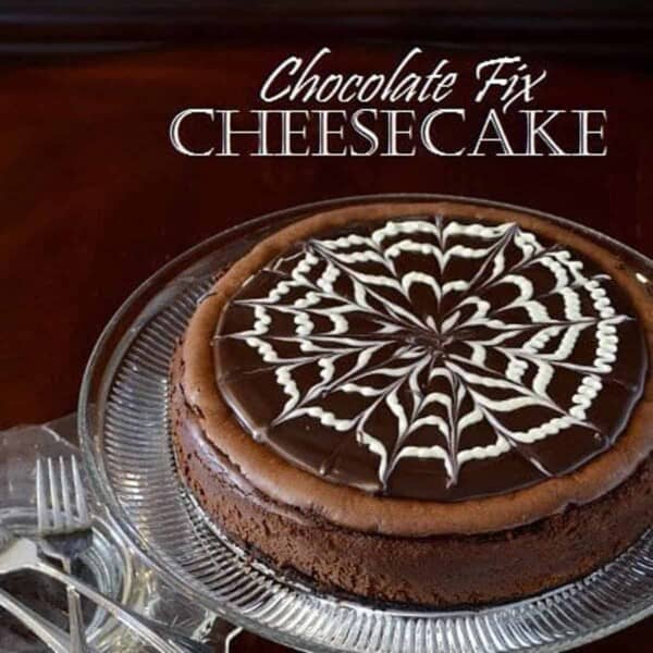 A chocolate cheesecake.
