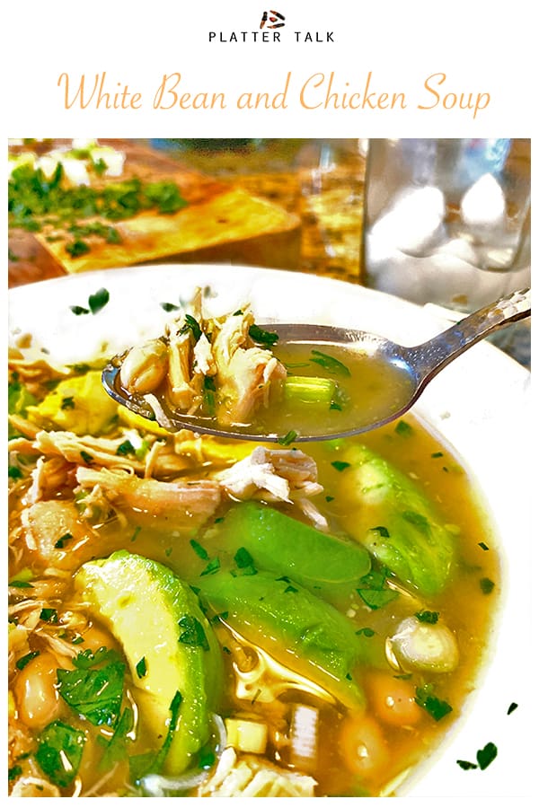 White Bean Chicken Soup Slow Cooker Recipe from Platter Talk