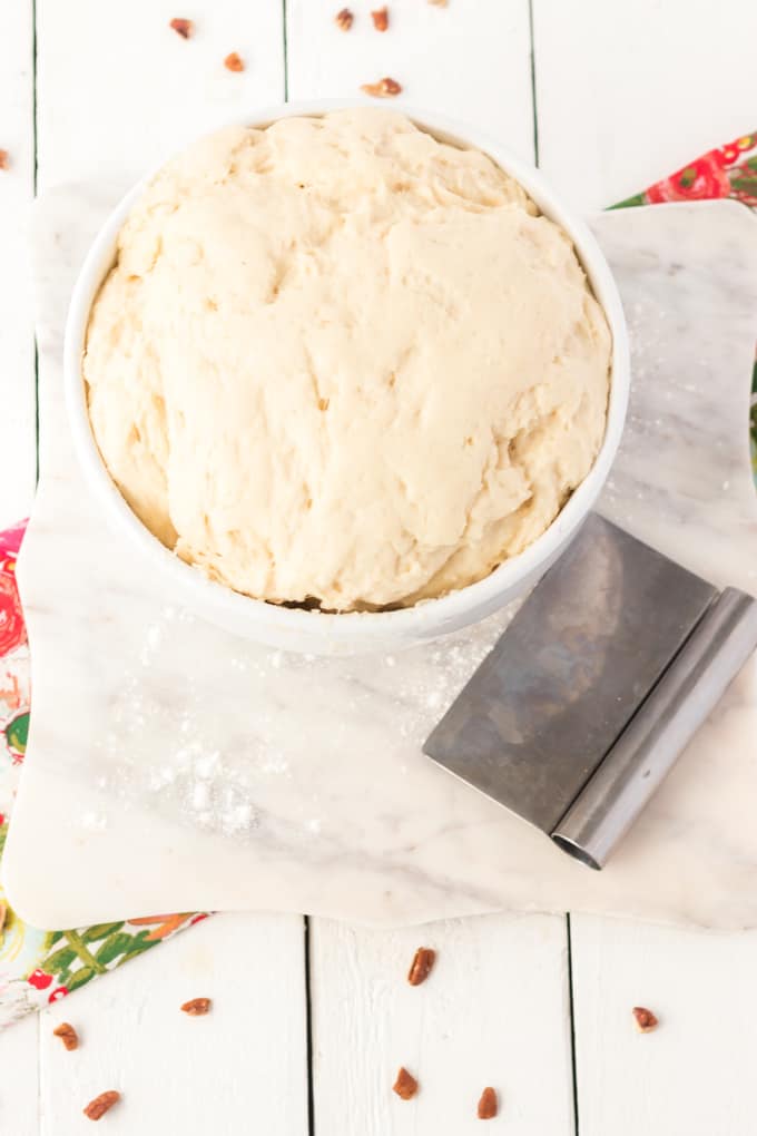 Dough for raised coffee cake.