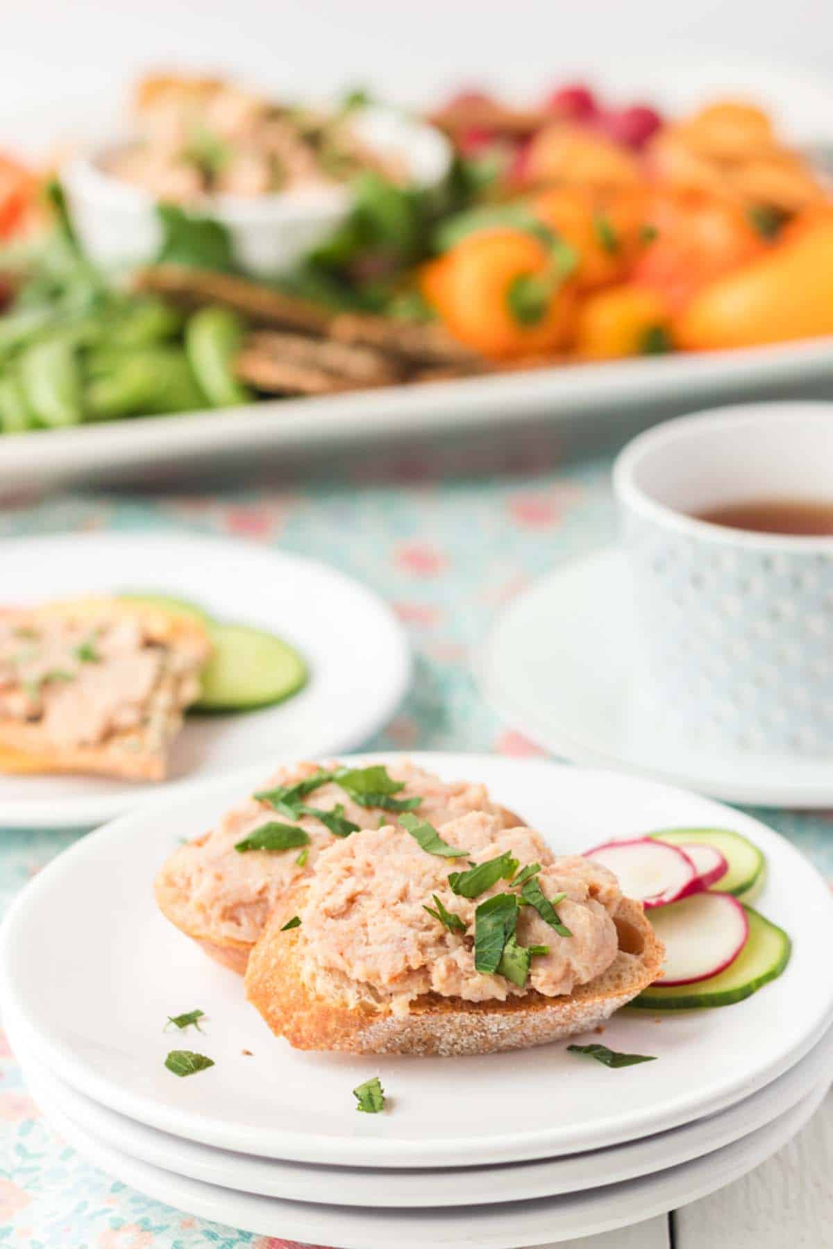 Some ham salad on bread.