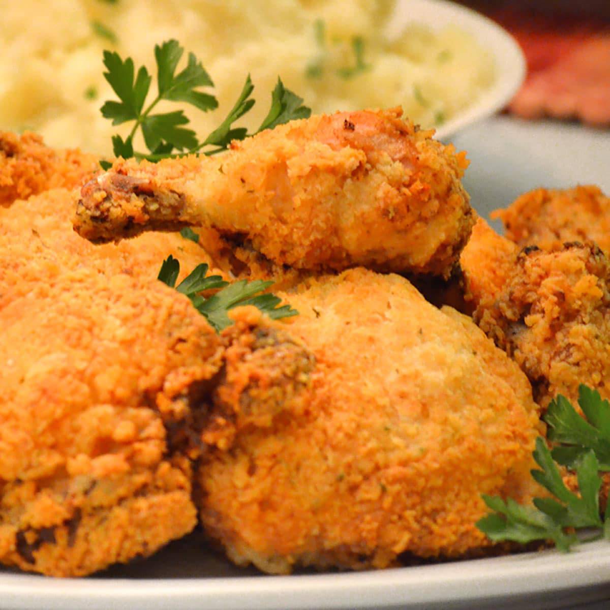 Oven Fried Chicken - Easy Fried Chicken Recipe - Platter Talk