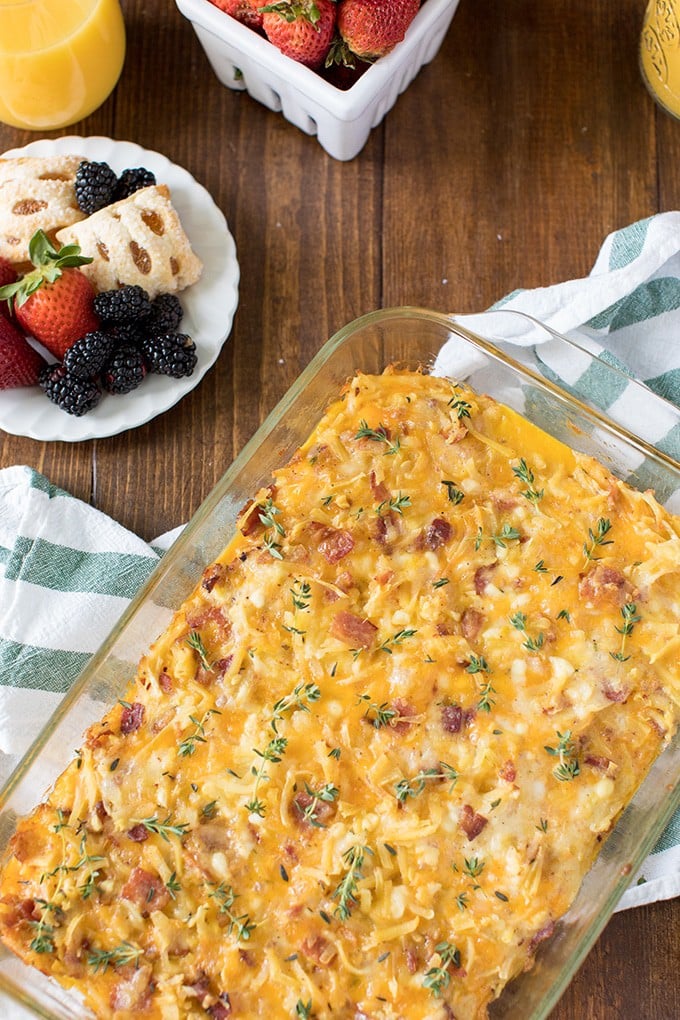 Egg bake casserole with berries.