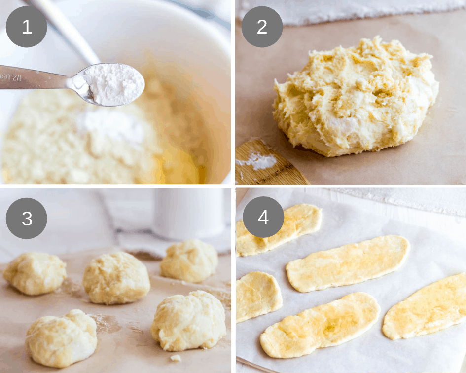 Fathead dough being made