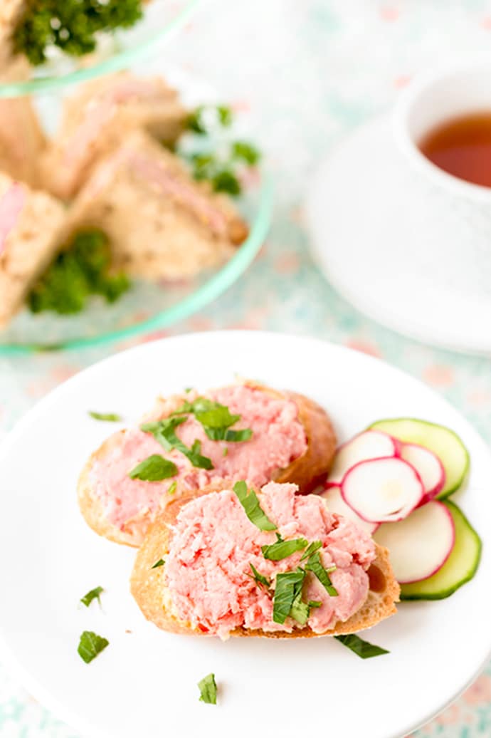 A close up of food on a plate