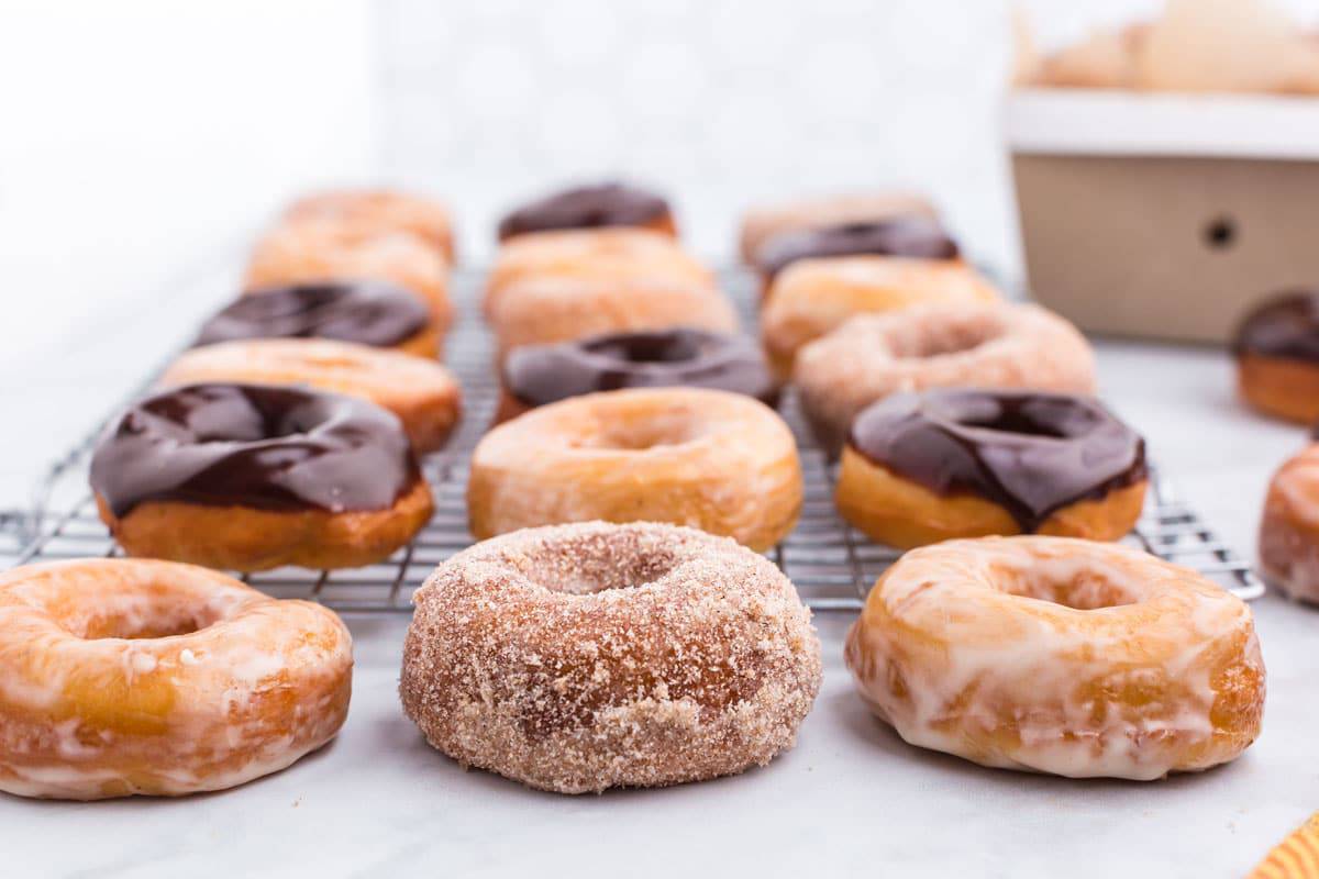 Donuts on a cooling rack