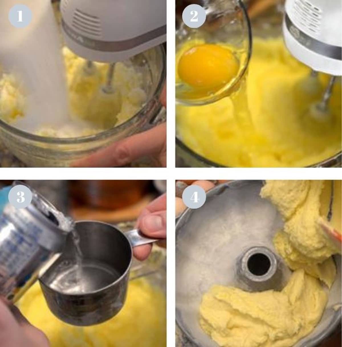 Making a yellow cake batter