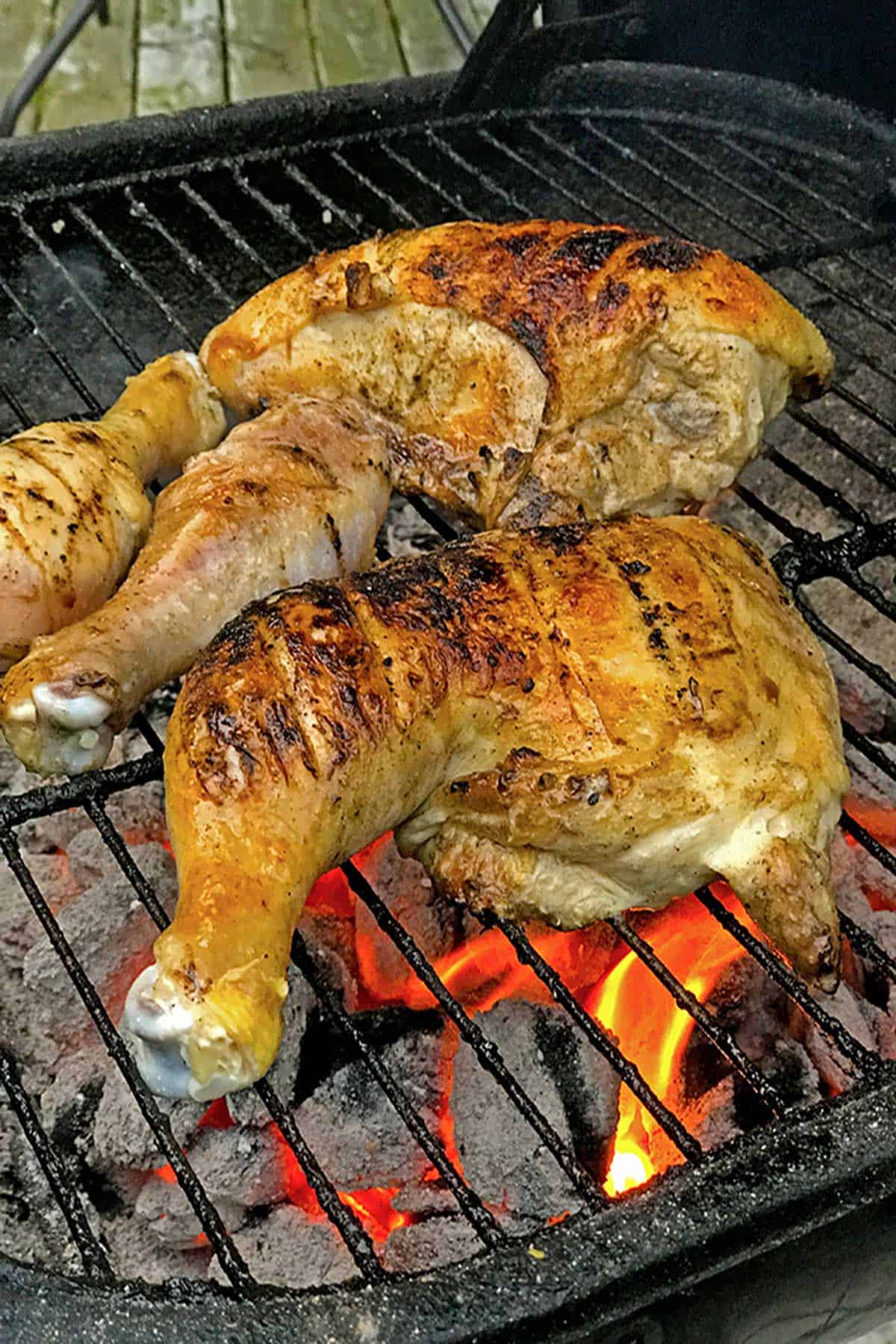 How to make Cornell chicken on the grill A bunch of chicken on the gill