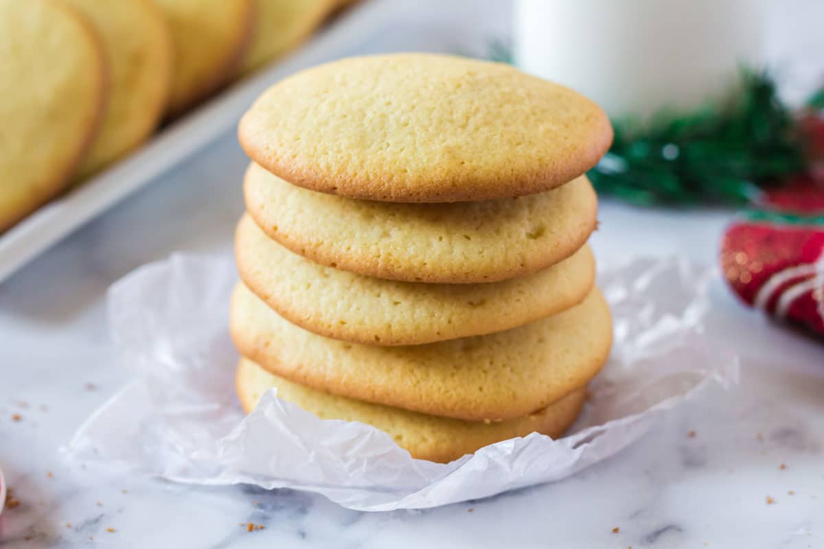 A stack of cookies