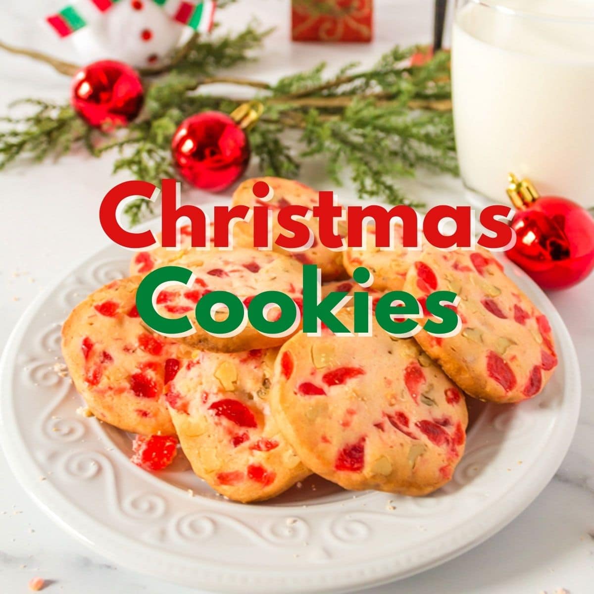 A plate of Chirstmas cookies