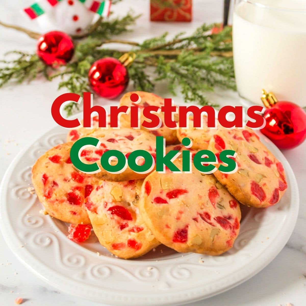 A plate of Chirstmas cookies