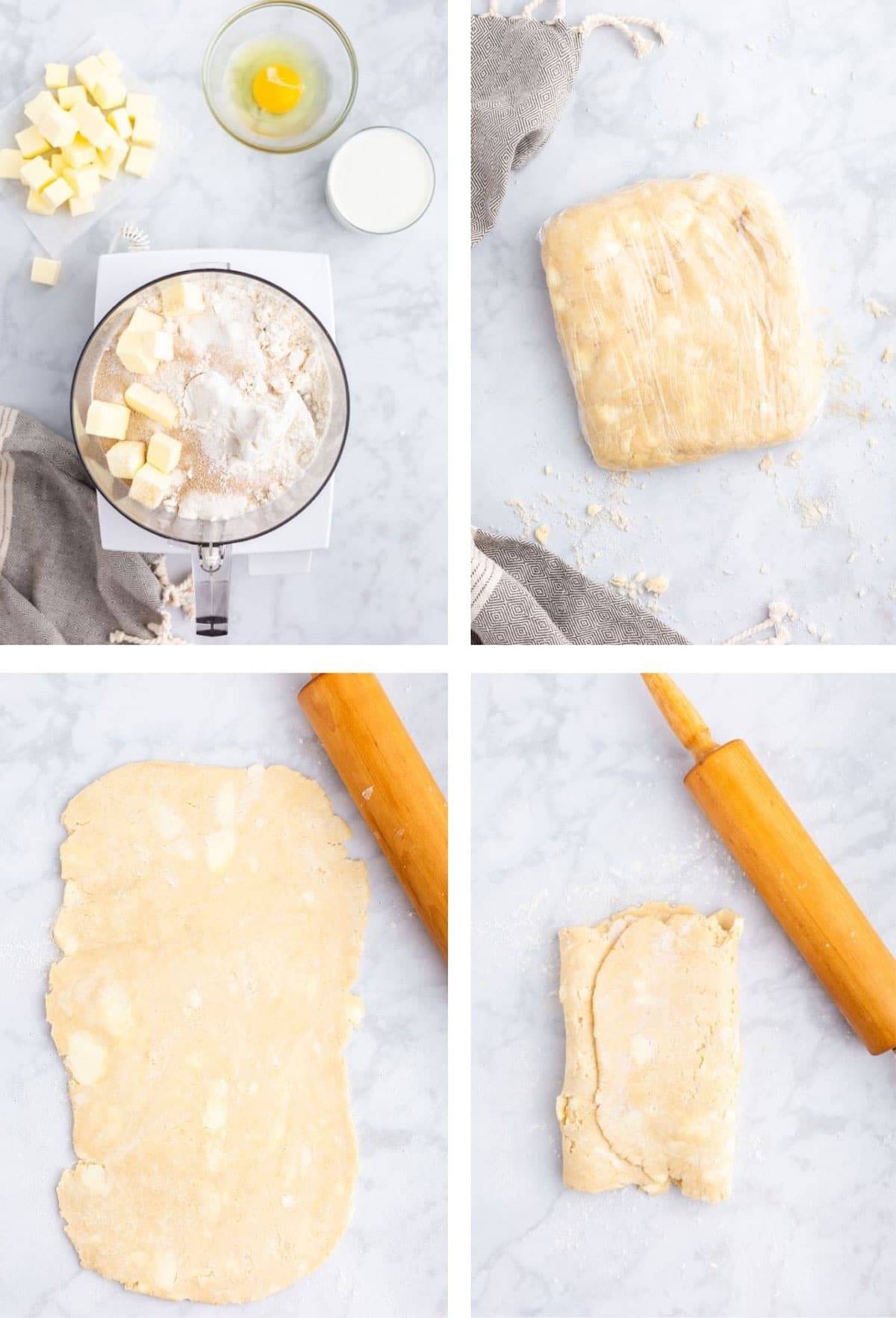 Rolling out a pastry dough