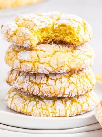 Stack of lemon cookies