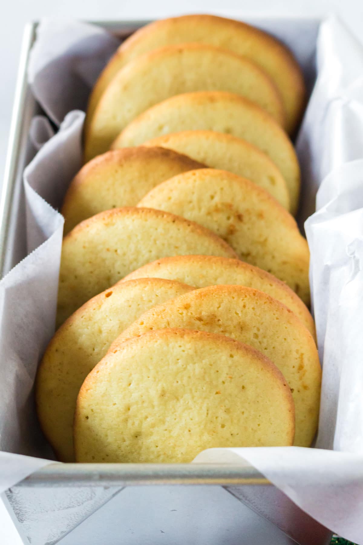 Pan of sugar cookies A pan of sugar cookies