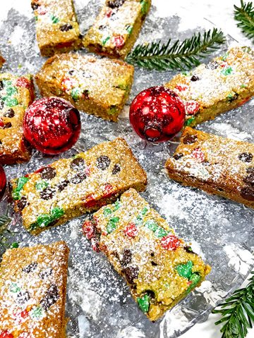 A try of holiday cookie bars