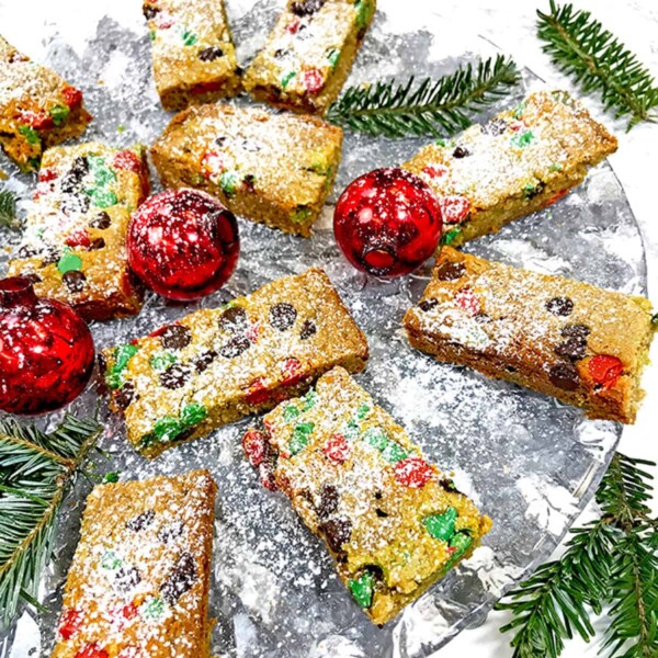 A try of holiday cookie bars
