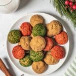 A plate of colorful Christmas cookies