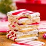 stack of peppermint sugar cookies