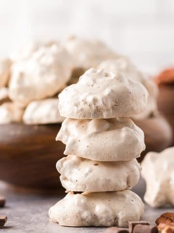 Stack of meringue cookies