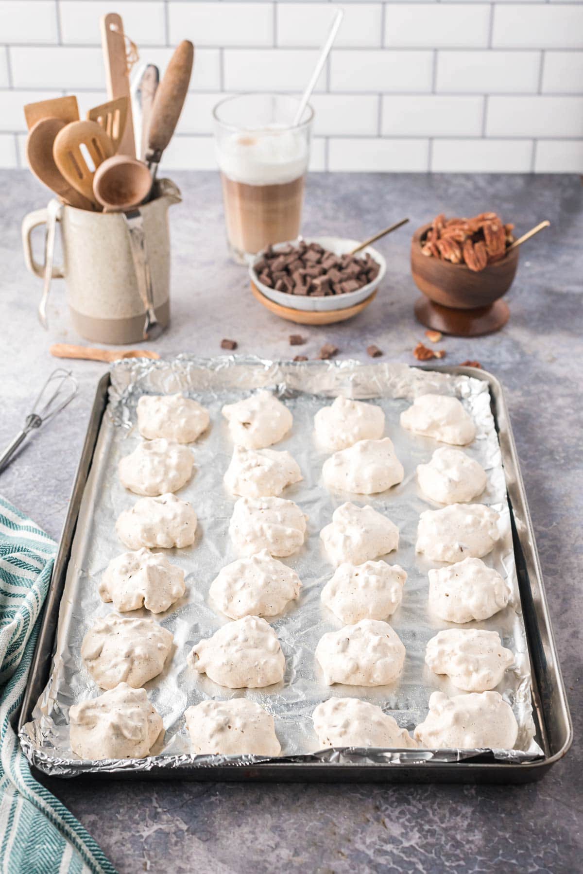 A baking sheet of overnight cookies.