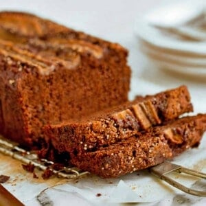 A loaf of chocolate bread.