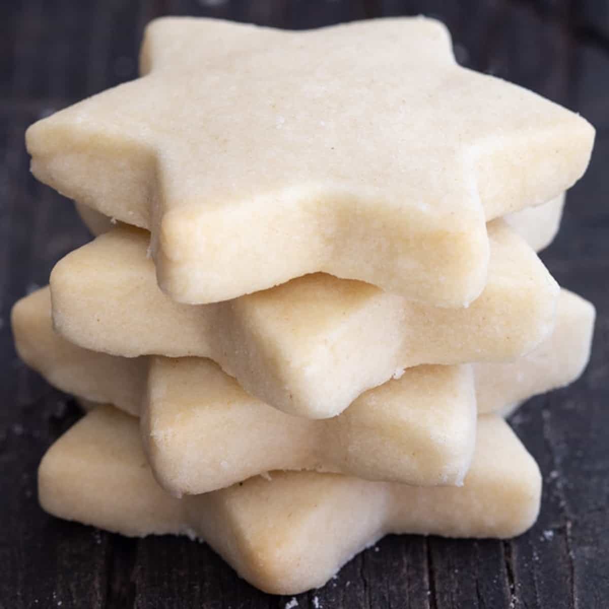 A stack of star-shaped cookies.