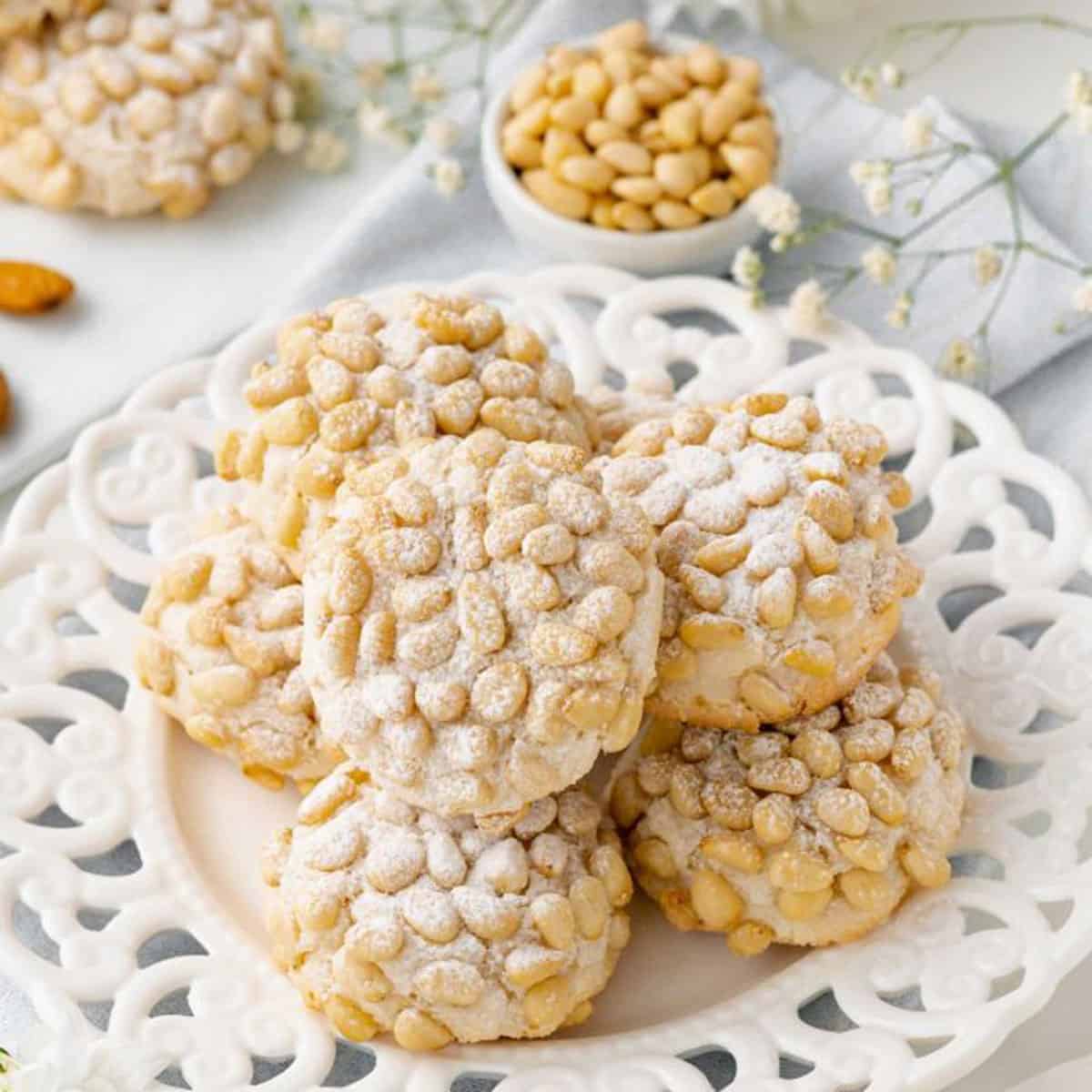 A plate of Christmas cookies.