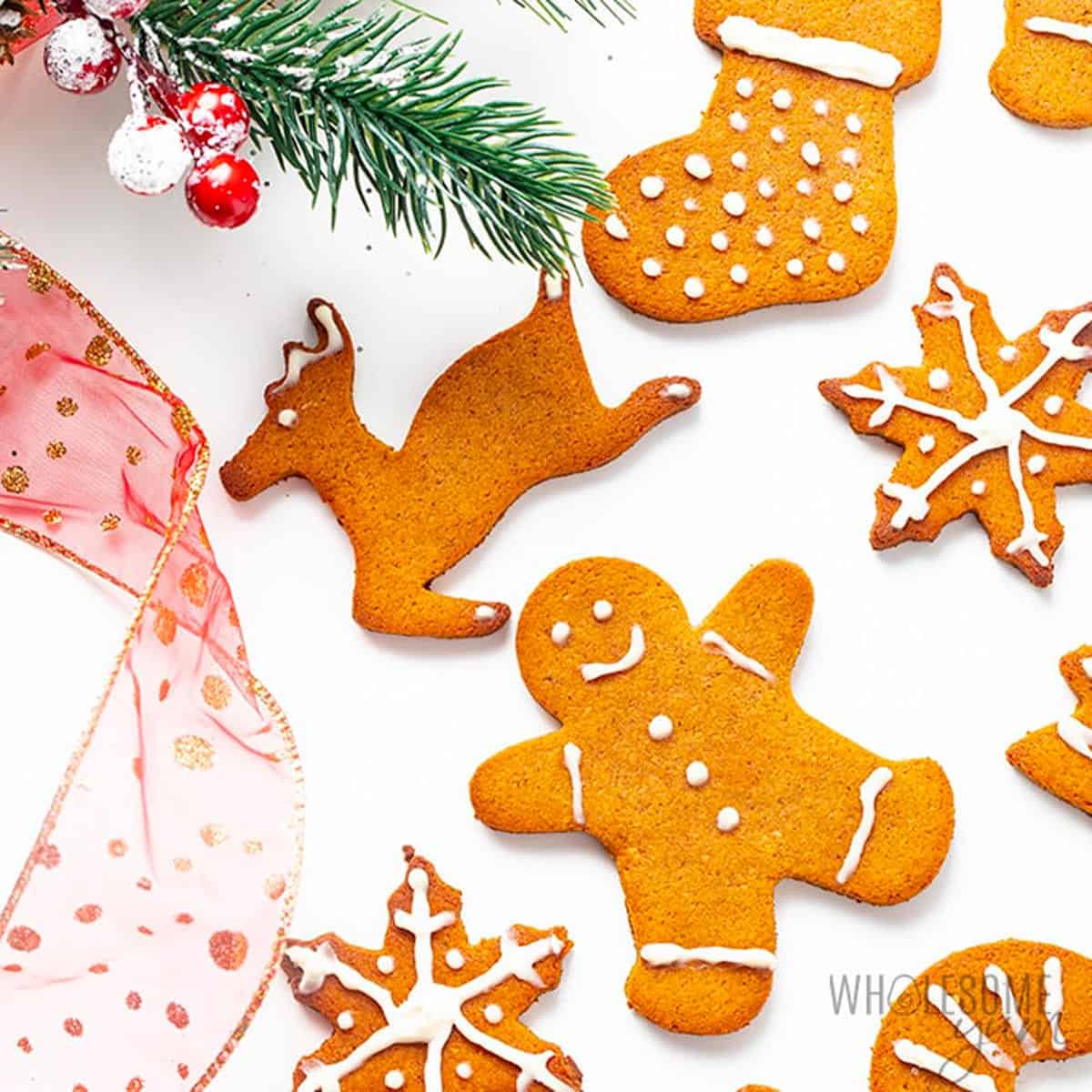 A bunch of gingerbread cookies.