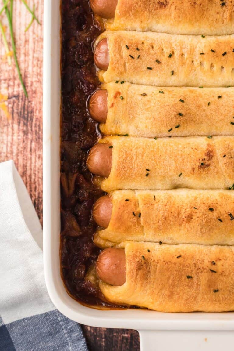 FamilyFriendly Chili Dog Casserole with Crescent Rolls Platter Talk