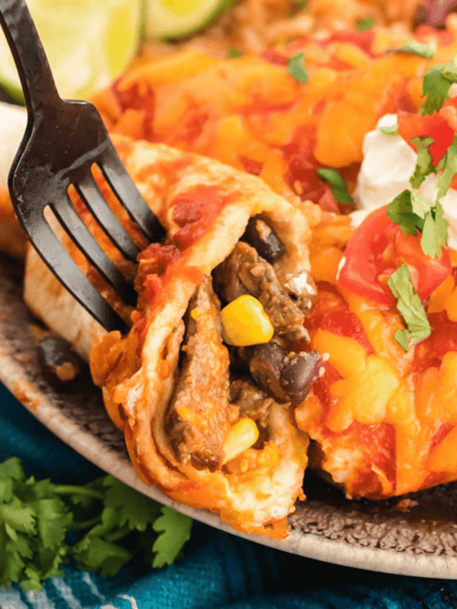 Leftover Steak Enchiladas Platter Talk