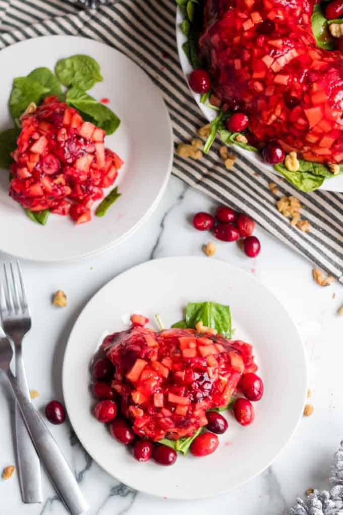 The BEST Cranberry Jello Salad Recipe Platter Talk